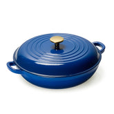 CAROTE cocotte face bleue, aspect élégant pour servir à table