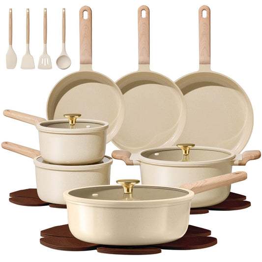 CAROTE ensemble devant packaging montrant le set complet et gain de place