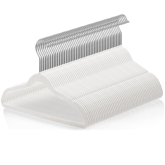Casafield emballage avant montrant 50 cintres ivoire, gain de place