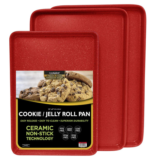 casaWare plaque face rouge granite montrant finition attractive et libération facile