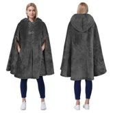 Catalonia poncho vue avant avec capuche pour chaleur et style