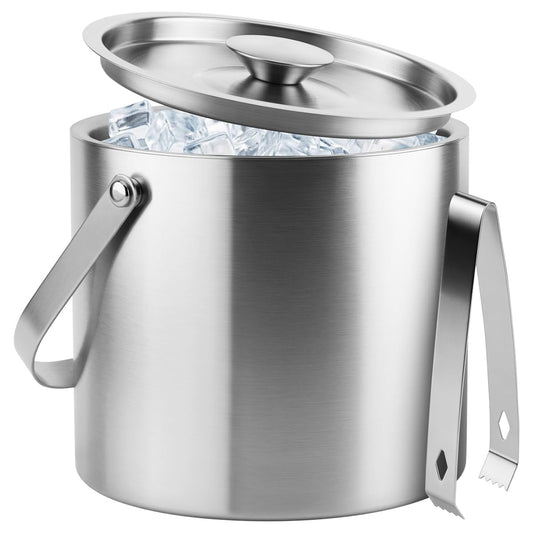 CHEFBEE seau à glace face avant montrant finition inox et élégance