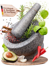 ChefSofi mortier et pilon face avant montrant stabilité et finition