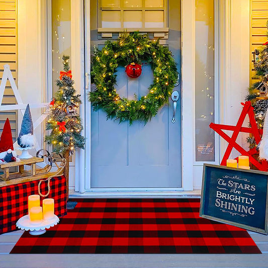 Ckorzen tapis devant porte 3x5 apportant une arrivée festive