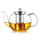 CNGLASS théière 900 ml face entière montrant design transparent et capacité