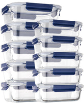 coccot ensemble de boîtes en verre frontal, rangement sûr