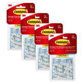 Command packaging montrant lot de crochets et bandes, rangement facile