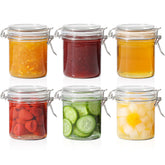 ComSaf vue avant du bocal 8 oz montrant le design empilable et propre