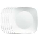 Corelle assiette carrée face blanche, design épuré et polyvalent