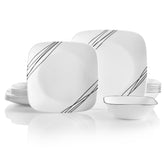 Corelle Vitrelle vue d'ensemble du service 18 pièces montrant l'élégance et la praticité