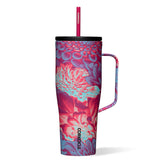 Corkcicle Cold Cup Dopamine Floral face avant montrant le motif éclatant et capacité 30 oz