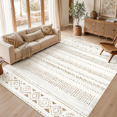 cotiled tapis face avant montrant motif boho et ambiance chaleureuse