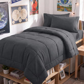 CozyLux couette ensemble devanture montrant un lit fini et allure moderne
