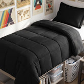 CozyLux couette face avant noire montrant un confort esthétique