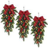 Craftsatin vue frontale du lot de trois guirlandes, effet accueillant