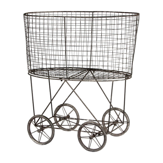 Creative Co-Op panier avant montrant silhouette vintage et gain de rangement