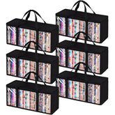 Criusia sac de rangement DVD face visible pour organisation rapide