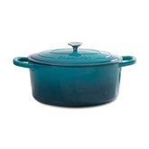 Crock‑Pot cocotte face 5 quarts présentant finition teal ombre et esthétique décorative