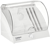 Cuisinart vue avant du porte-lames blanc, rangement sûr et compact