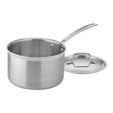 Cuisinart casserole 4 qt vue de face montrant la finition inox et l’élégance