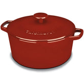 Cuisinart cocotte rouge cardinal face vue produit et finition émaillée élégante