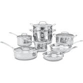 Cuisinart ensemble devant montrant pièces assorties et finition miroir bénéfice esthétique