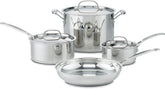 Cuisinart vue avant du set complet montrant polyvalence et finition