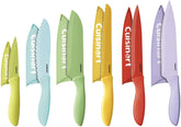 Cuisinart vue avant du coffret 12 pièces montrant couleurs et protections — rangement pratique