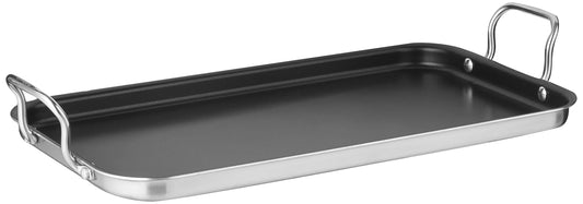 Cuisinart poêle-gril double avant emballage montrant design et dimensions