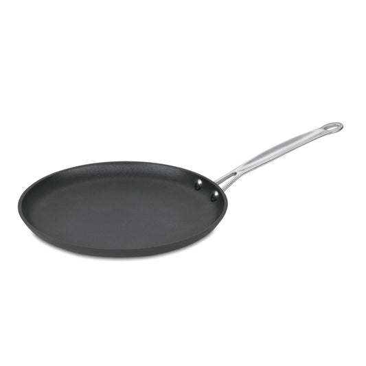 Cuisinart poêle à crêpes 10" vue de face montrant la surface antiadhésive et avantage pratique
