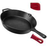 Cuisinel poêle fonte face avant montrant design et bord épais pour répartition chaleur