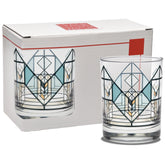Culver verre DOF face avant dans son coffret cadeau, design Frank Lloyd Wright élégant