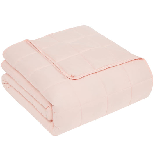 CuteKing couverture lestée face avant montrant design et couleur rose, confort visuel