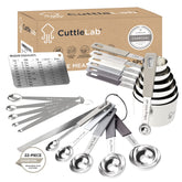 CuttleLab ensemble 22 pièces face avant montrant toutes les pièces organisées et gain de place