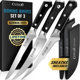 Cutluxe ensemble de couteaux affiché pour comparaison et rangement