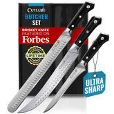Cutluxe face du coffret de couteaux boucher, présentation professionnelle et gains de temps