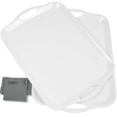Czlizdyt plateau rectangulaire blanc montrant design épuré et présentation nette