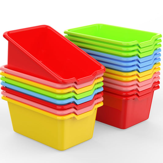 Dcocdeely face avant du pack de 20 bacs pour rangement coloré