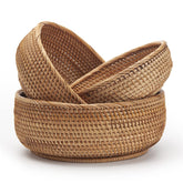 DECRAFTS corbeille frontale lot de trois, esthétique naturelle et gain de place