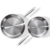 DELARLO poêle 10" et 12" face avant montre surface de cuisson durable