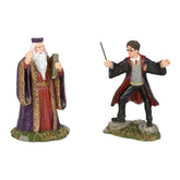 Department56 figurines Harry et Dumbledore face visible, fidélité cinéma