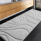 DEXDE vue de face du tapis runner gris offrant confort et design moderne