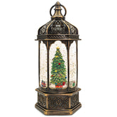 DGSCAK lanterne face bronzée exposant scène rotative, ambiance festive