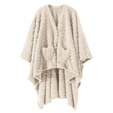Dgsfmi poncho devant ivoire montrant coupe confortable et maintien