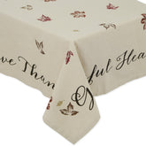 DII nappe rustique face entière montrant motif automnal pour ambiance chaleureuse