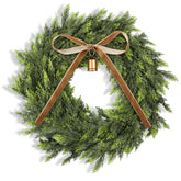 Dingion couronne cèdre face pour porte, apporte accueil festif durable