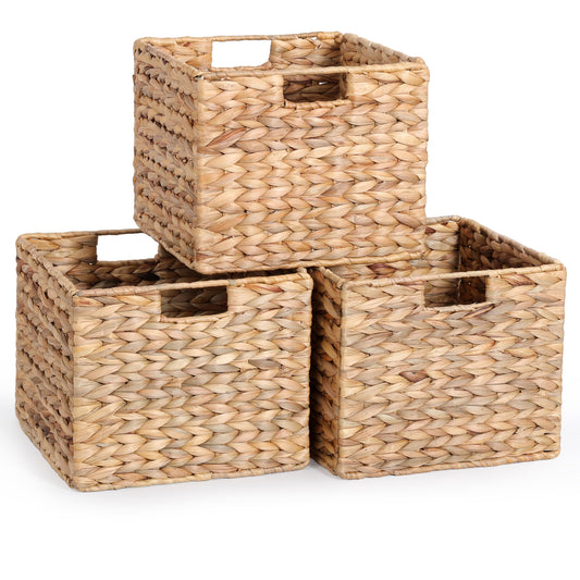 DINGTAI panier face avant montrant finition naturelle et capacité de rangement