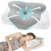 DONAMA oreiller face avant montrant la forme ergonomique et confort