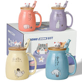 DONGSHANGIFT mug chat face avant montrant motif et anse ergonomique