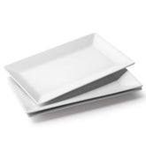 DOWAN vue avant du plateau rectangulaire blanc, présentation élégante